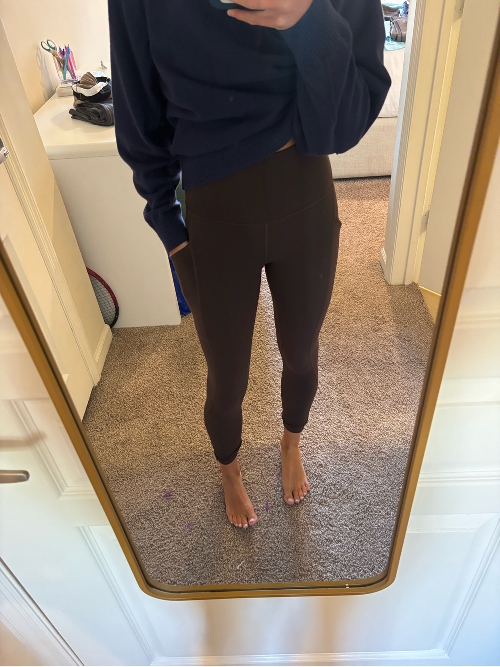 Lululemon High-Waist Brown Active Leggings